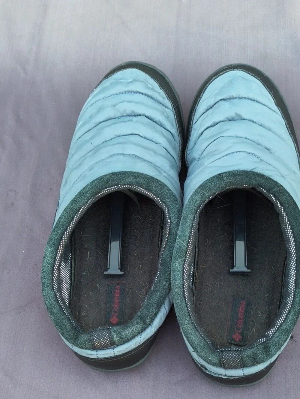 Men's Puffer Winter Slip-On Shoes in Slate Gray